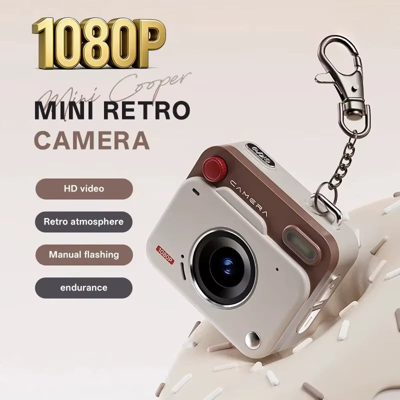 Mini Thumb Pocket CCD Digital Camera HD Retro Camera Portable Keychain Camera Outdoor Travel Photo Recorder Gift Y6000